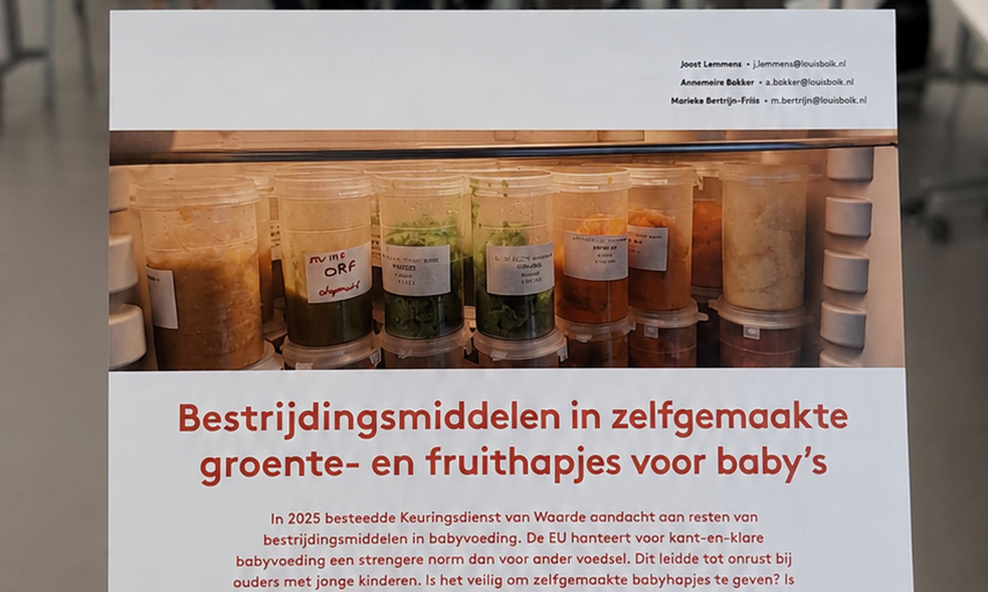 Drift en depositie 20260806 bijeenkomst babyvoeding gewasbescherming bestrijdingsmiddel folder